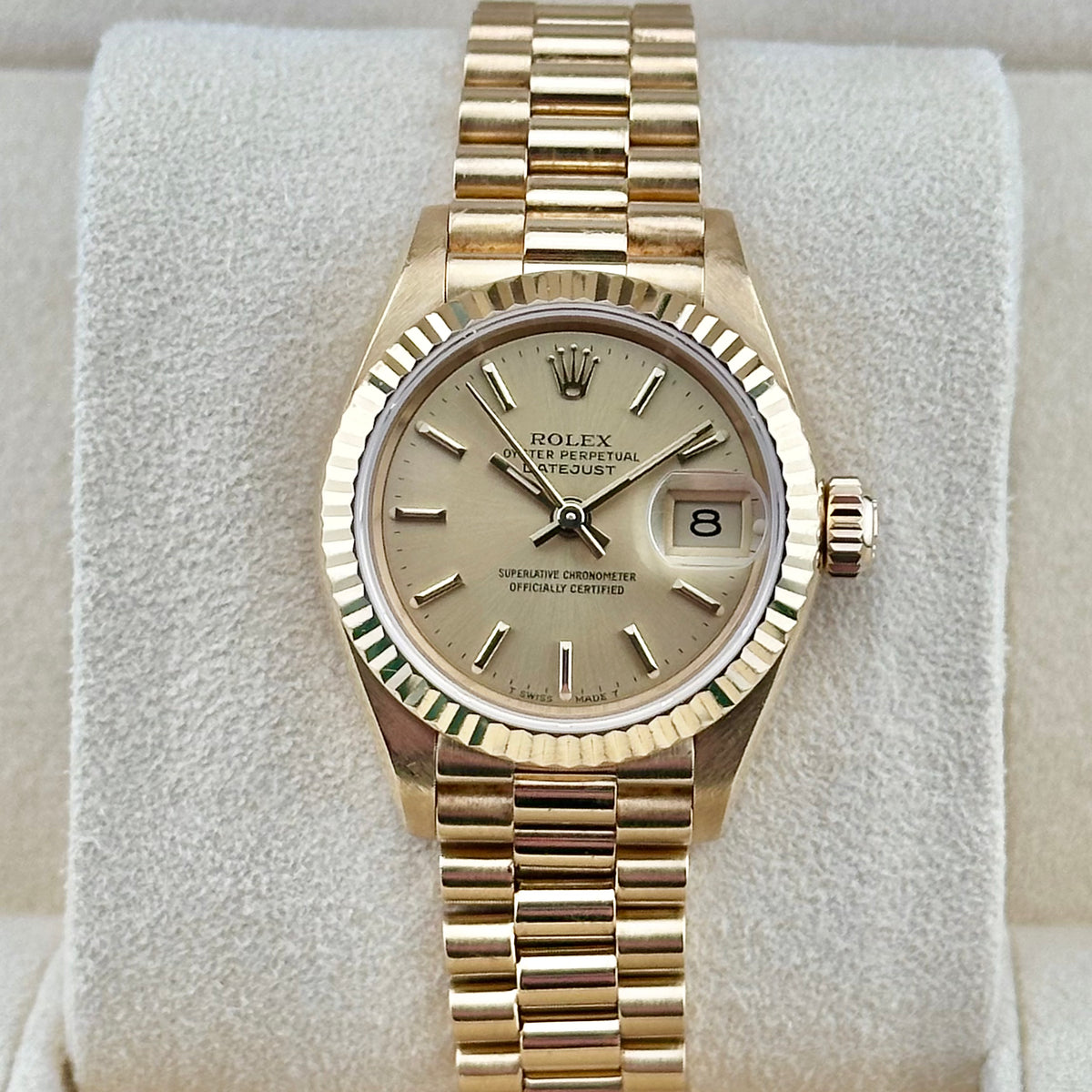 Rolex Lady-Datejust 26mm 18k Yellow Gold Champagne Dial Ref. 69178