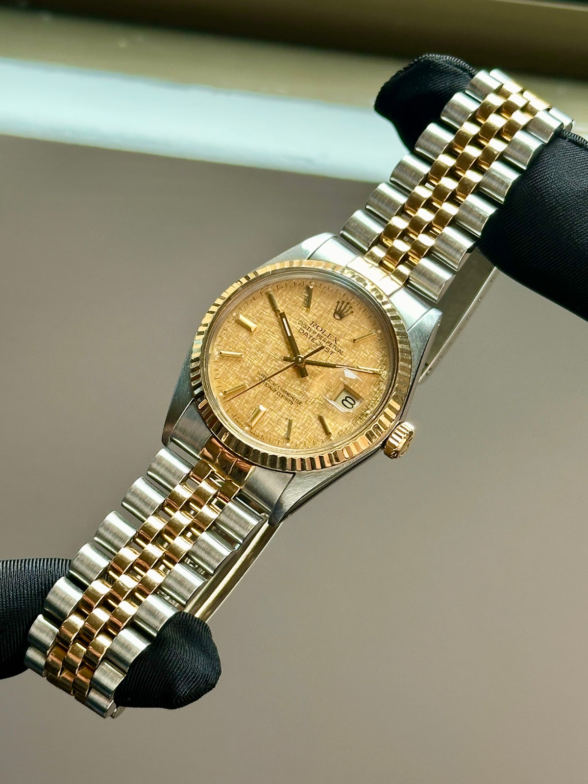 Rolex Datejust 36 Champagne Linen Dial Ref. 16013