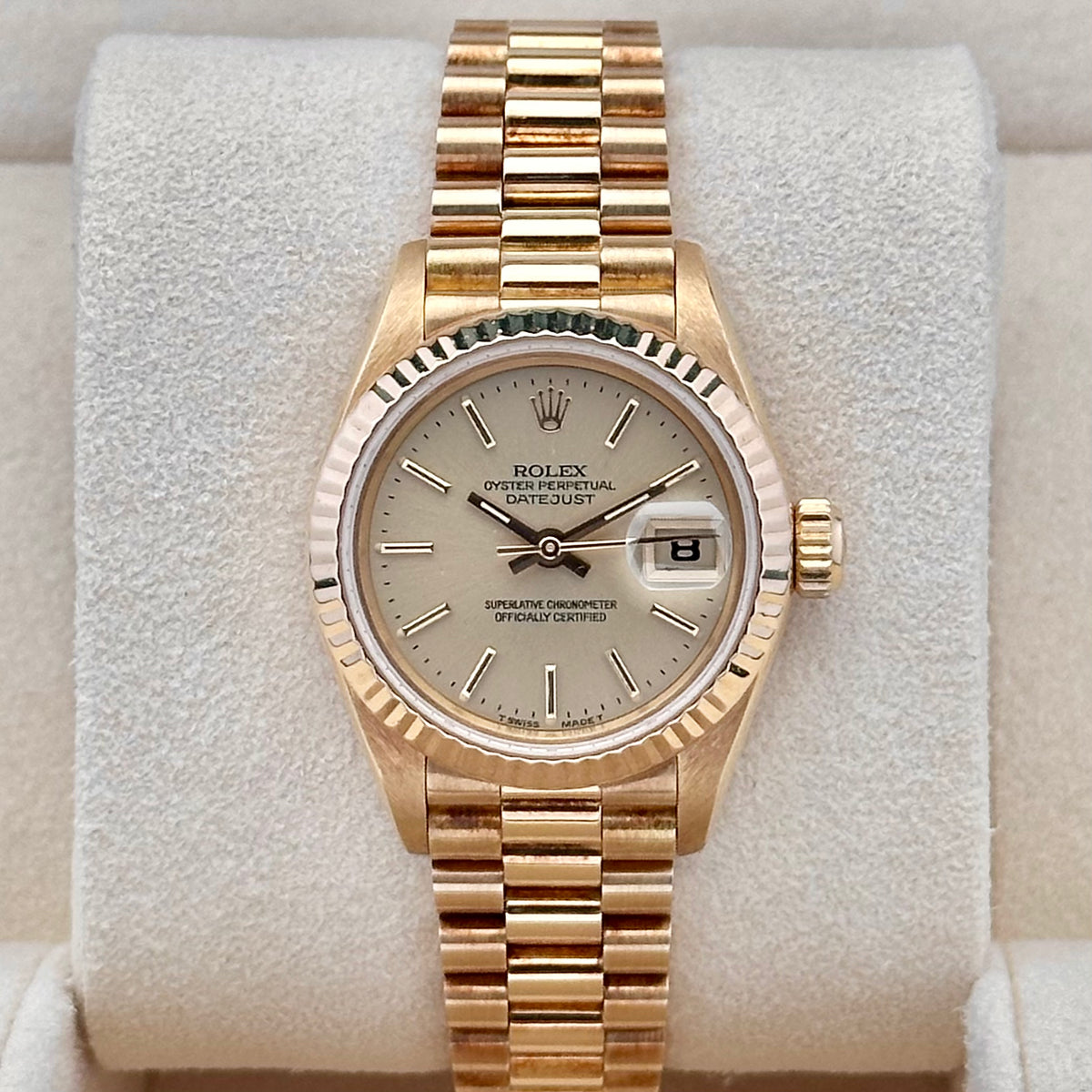 Rolex Lady-Datejust 26mm 18k Yellow Gold Champagne Dial Ref. 68178