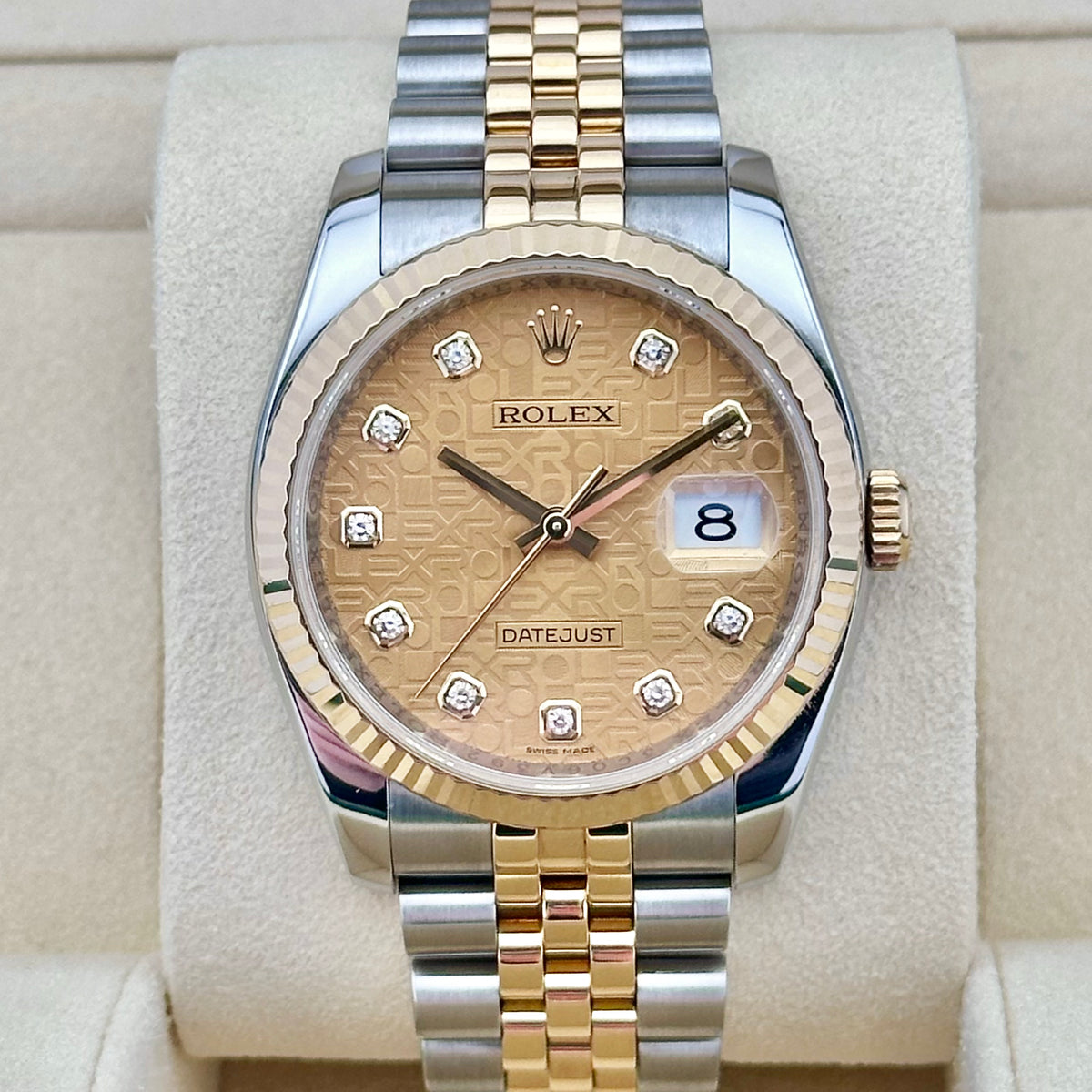 Rolex Datejust 36 Champagne Anniversary Diamond Dial Two-Tone  Ref. 116233