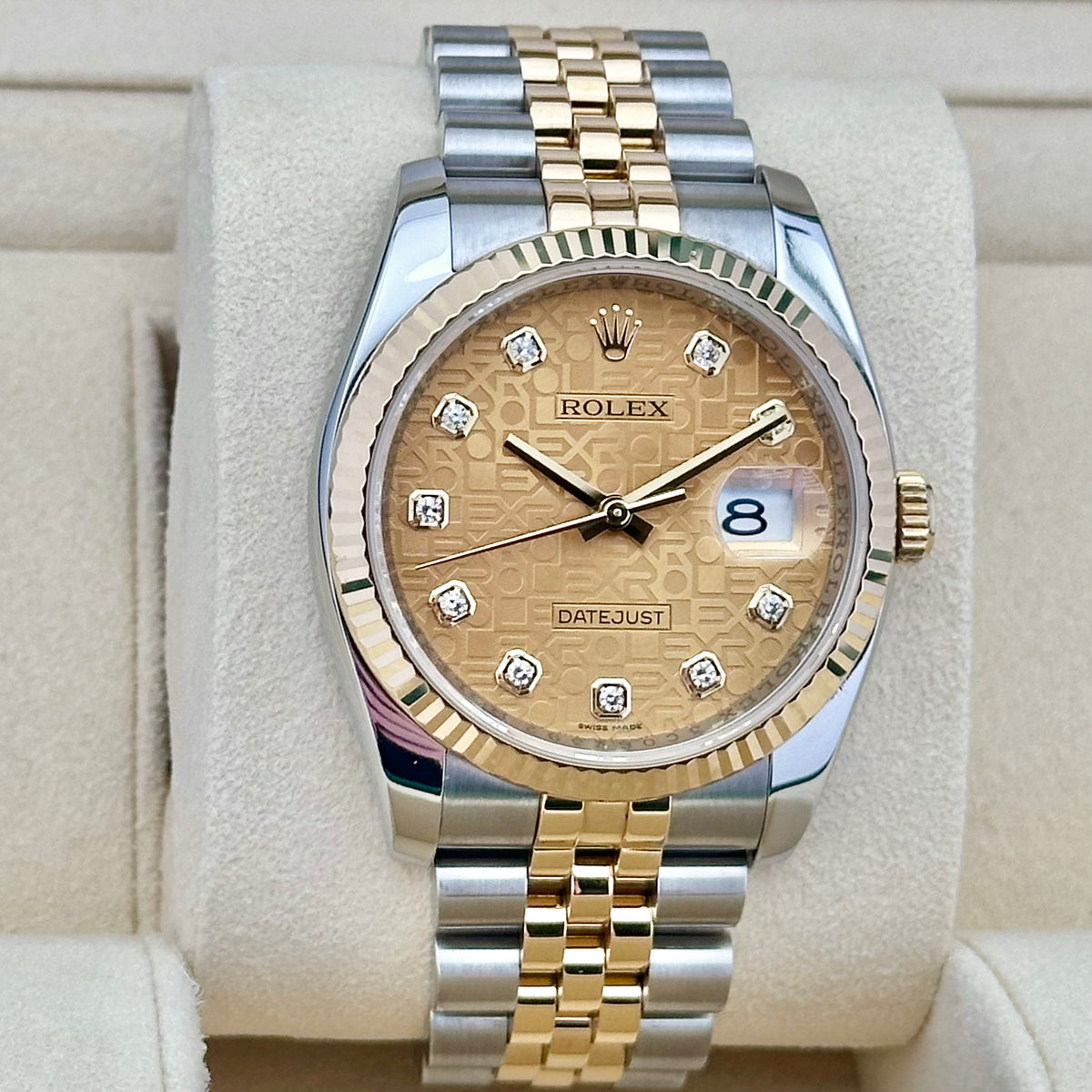 Rolex Datejust 36 Champagne Anniversary Diamond Dial Two-Tone  Ref. 116233