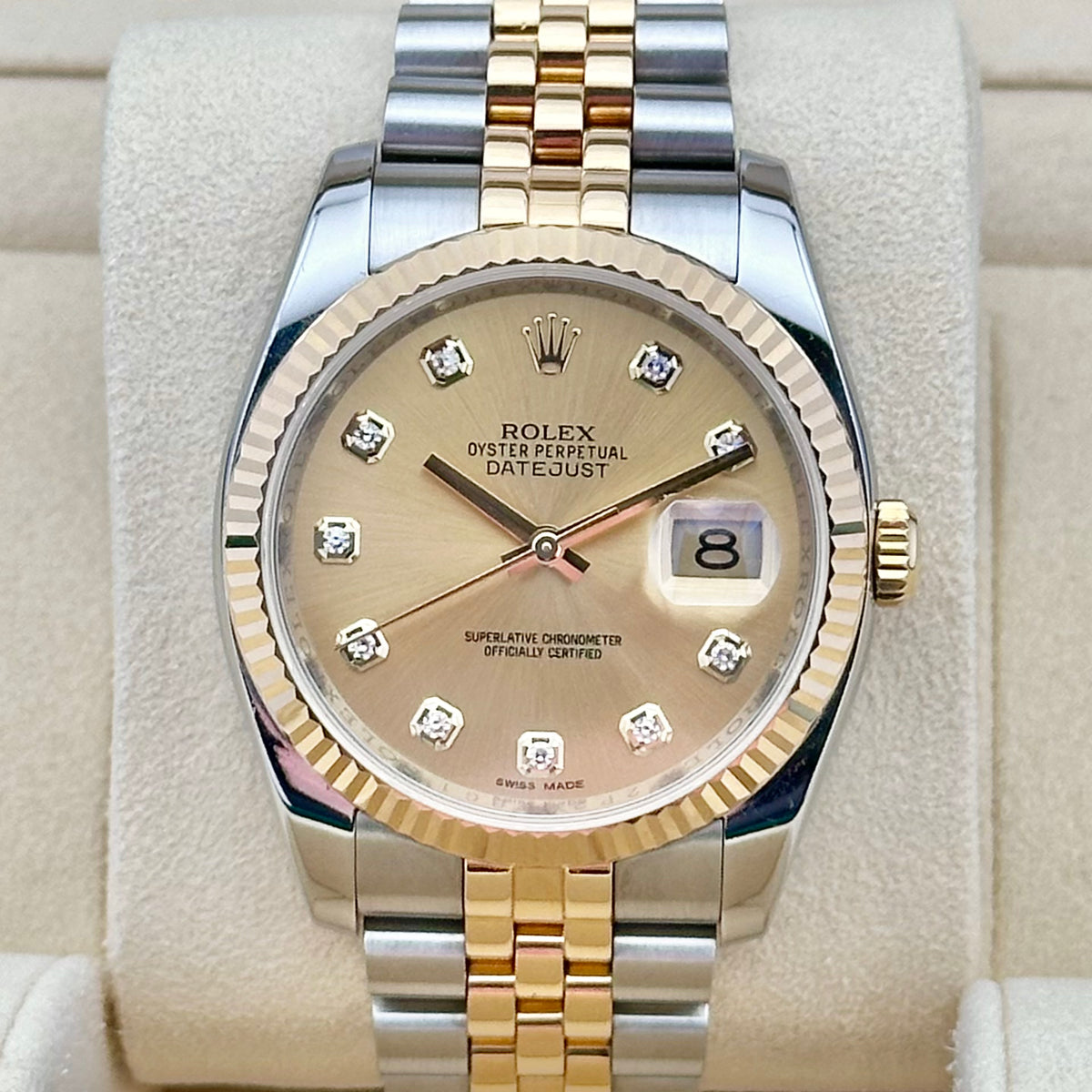 Rolex Datejust 36 Champagne Diamond Dial Two-Tone Ref. 116233
