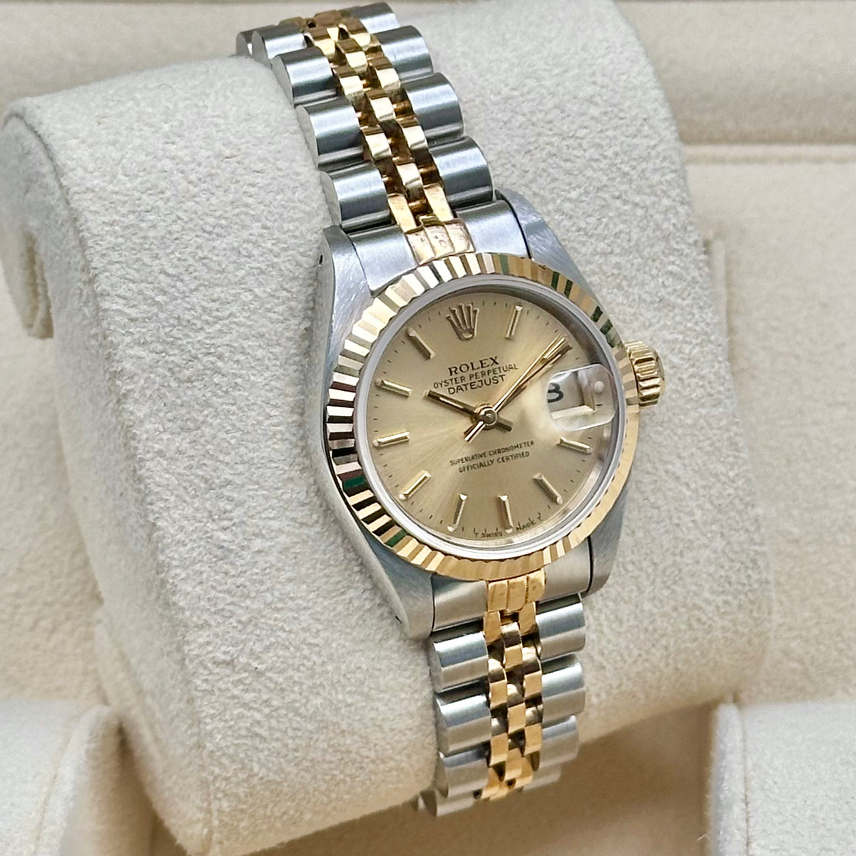 Rolex Lady-Datejust 26 Champagne Dial, Fluted Bezel, Two-Tone Jubilee Ref. 69173