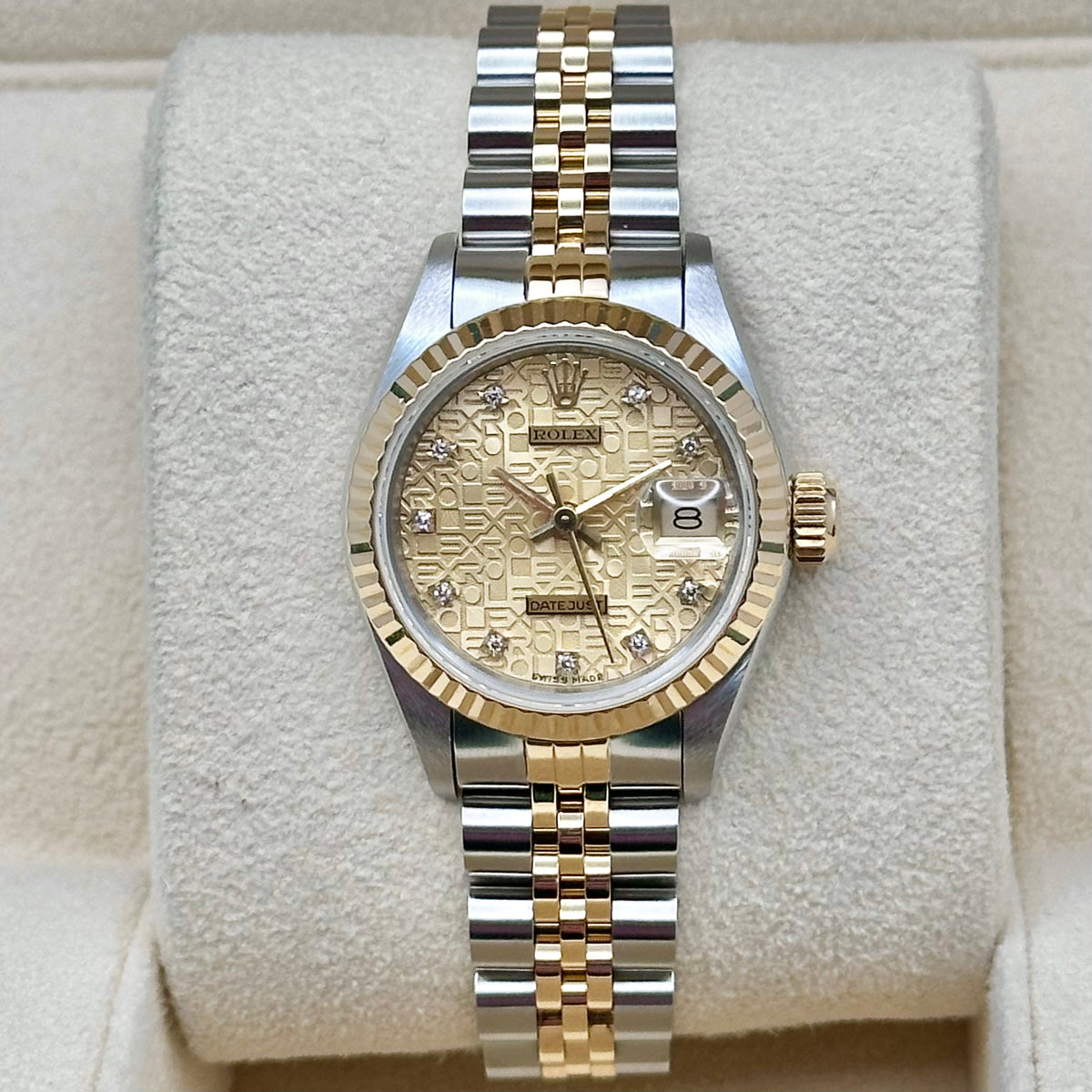 Rolex Lady-Datejust 26 Anniversary Diamond Dial, Fluted Bezel, Two-Tone Jubilee Ref. 69173