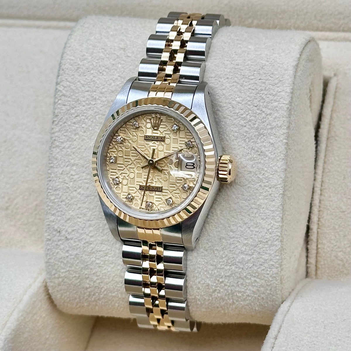 Rolex Lady-Datejust 26 Anniversary Diamond Dial, Fluted Bezel, Two-Tone Jubilee Ref. 69173