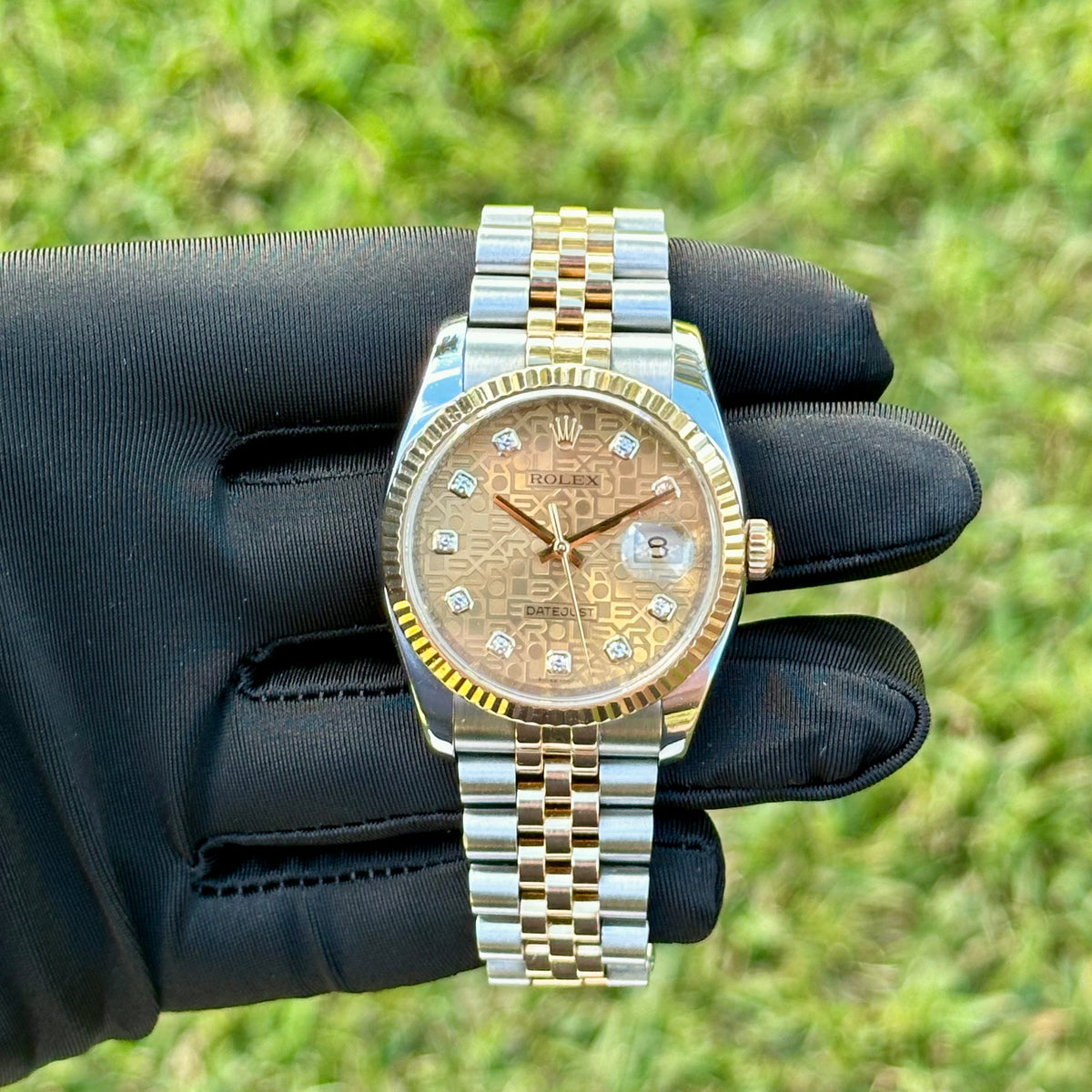 Rolex Datejust 36 Champagne Anniversary Diamond Dial Two-Tone  Ref. 116233