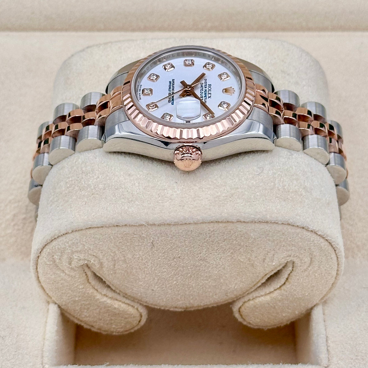 Rolex Lady-Datejust 26 White Big Diamond Dial, Fluted Bezel, Two-Tone Jubilee  Ref. 179171