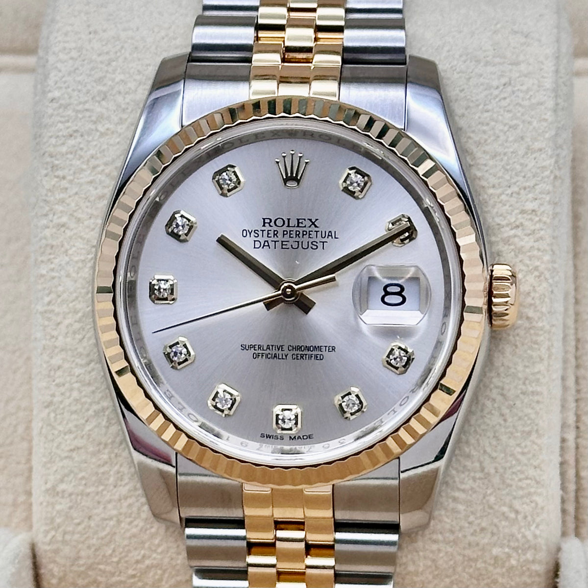 Rolex Datejust 36 Sundust Diamond Dial Two-Tone Ref. 116233