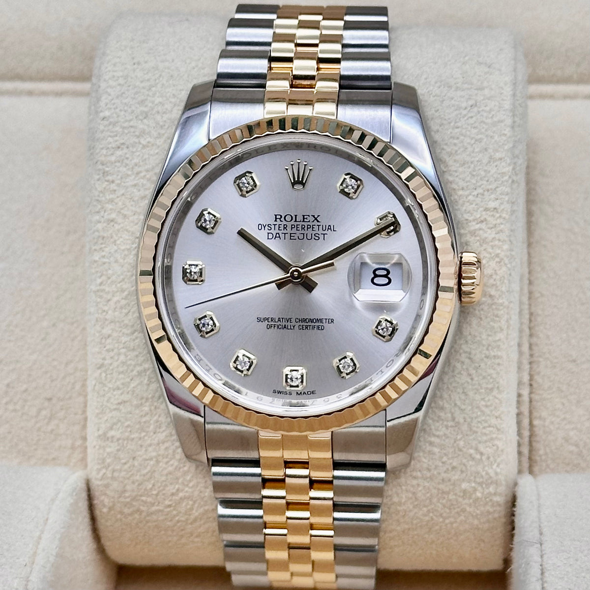 Rolex Datejust 36 Sundust Diamond Dial Two-Tone Ref. 116233