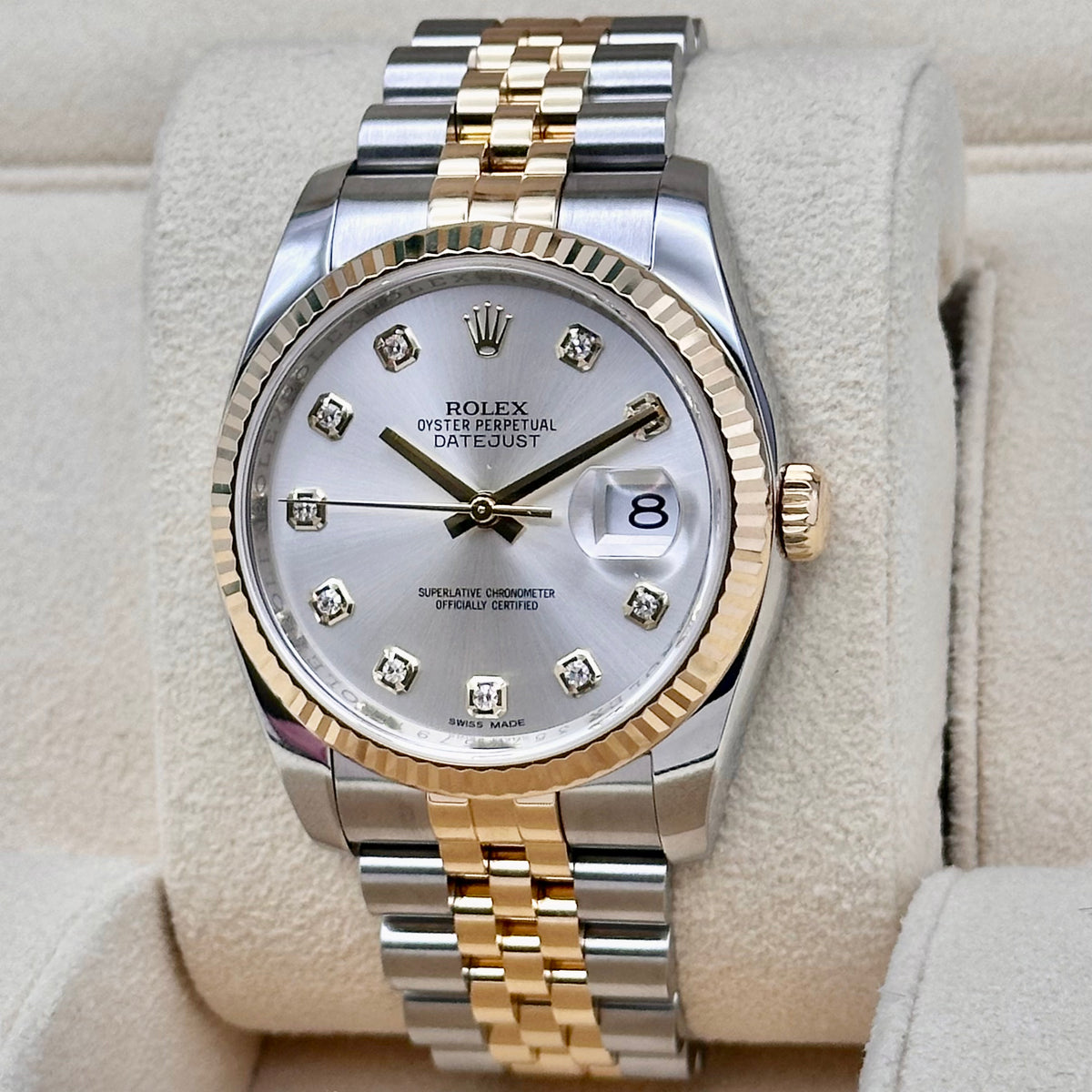 Rolex Datejust 36 Sundust Diamond Dial Two-Tone Ref. 116233