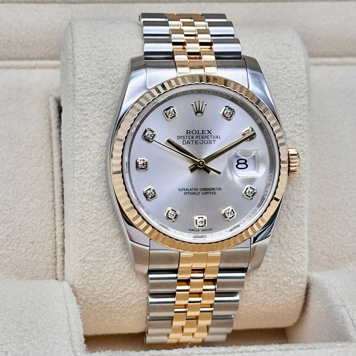 Rolex Datejust 36 Sundust Diamond Dial Two-Tone Ref. 116233