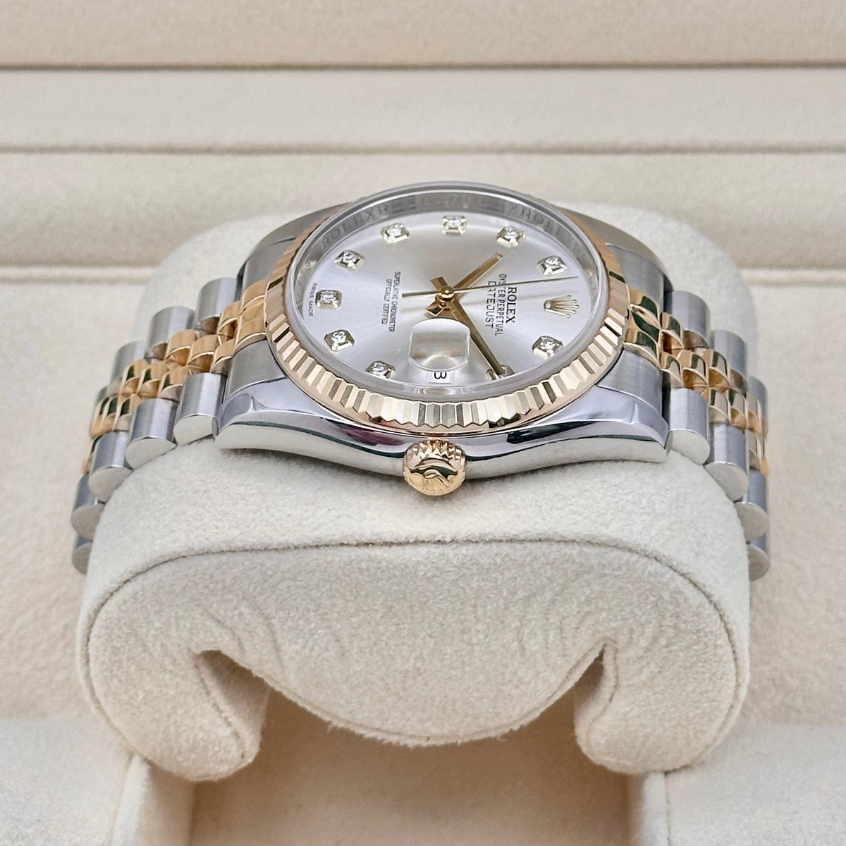 Rolex Datejust 36 Sundust Diamond Dial Two-Tone Ref. 116233