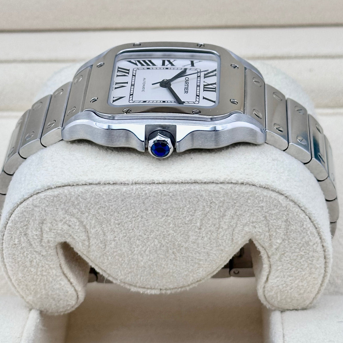 Cartier Santos Medium Steel White Roman Dial Automatic Ref. WSSA0029