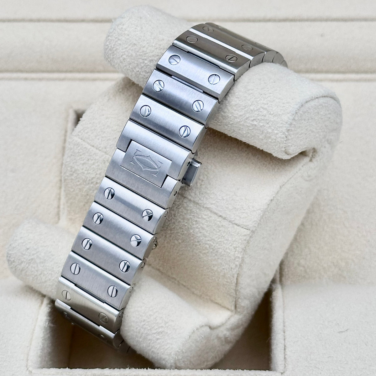 Cartier Santos Medium Steel White Roman Dial Automatic Ref. WSSA0029