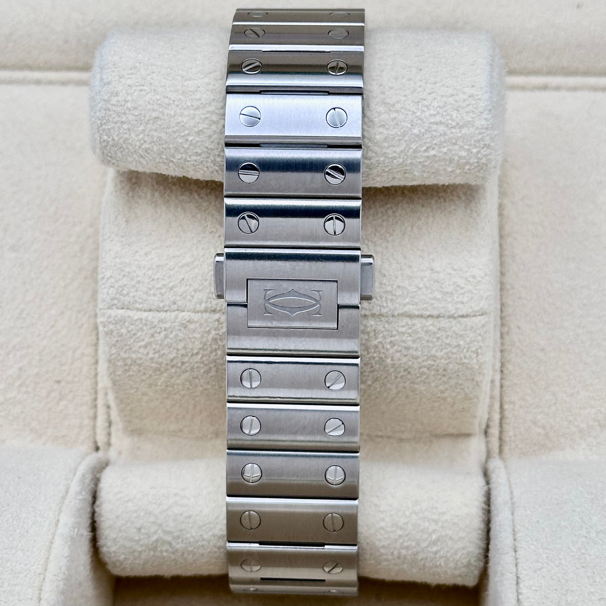 Cartier Santos Medium Steel White Roman Dial Automatic Ref. WSSA0029