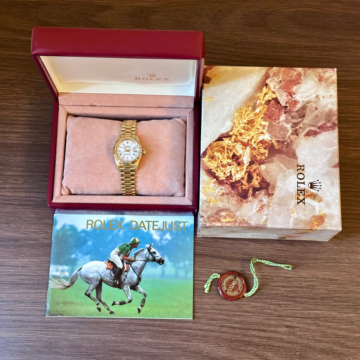 Lady-Datejust 26 White Buckley Diamond 18K Yellow Gold President Ref. 69178
