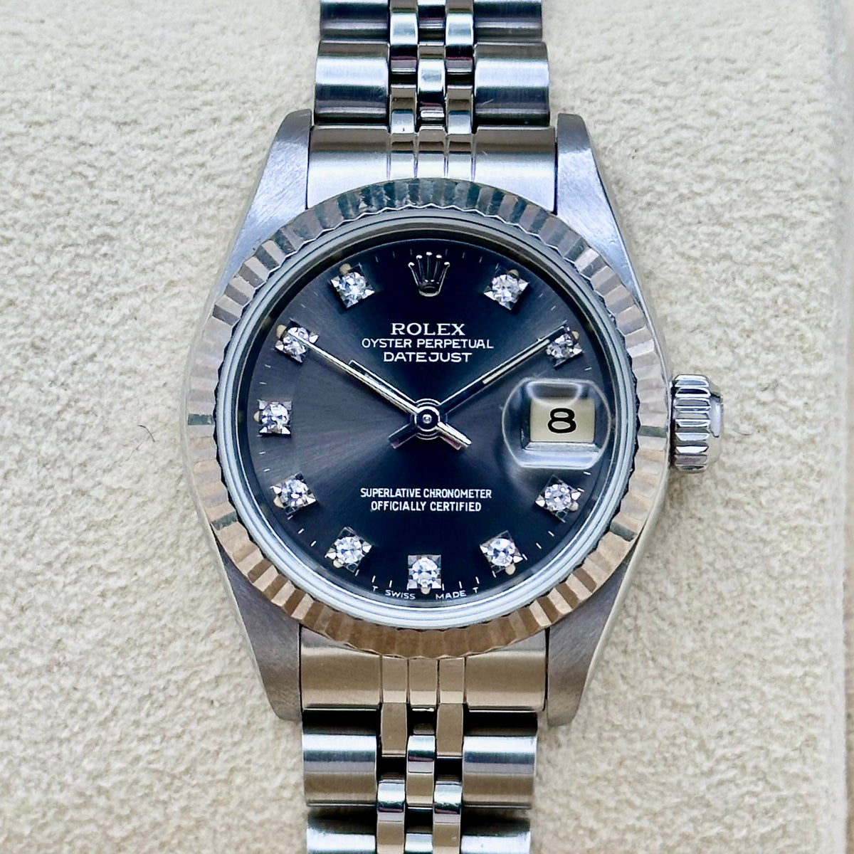 Rolex Datejust 26 Grey Diamond Dial Ref. 79174