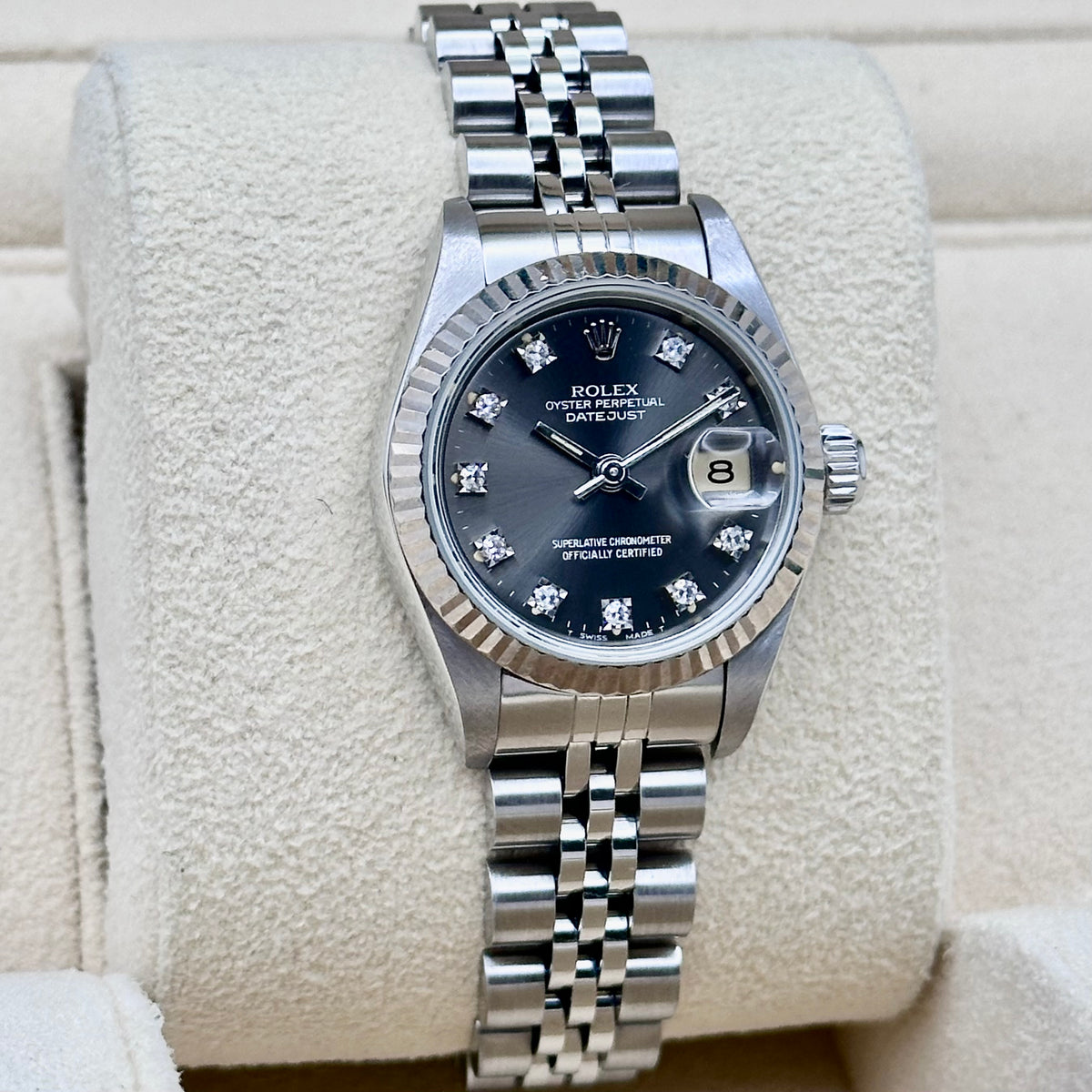 Rolex Datejust 26 Grey Diamond Dial Ref. 79174