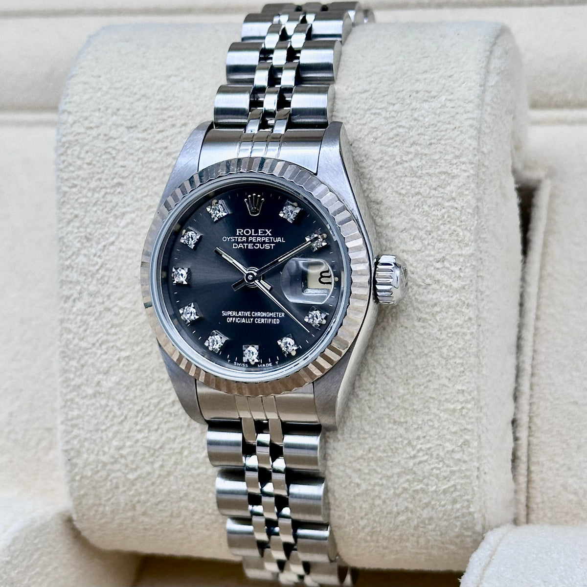 Rolex Datejust 26 Grey Diamond Dial Ref. 79174