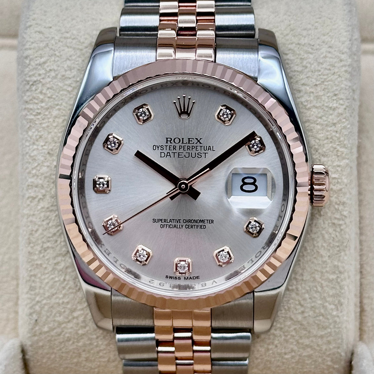 Rolex Datejust 36 Sundust Diamond Dial Two-Tone Ref. 116233