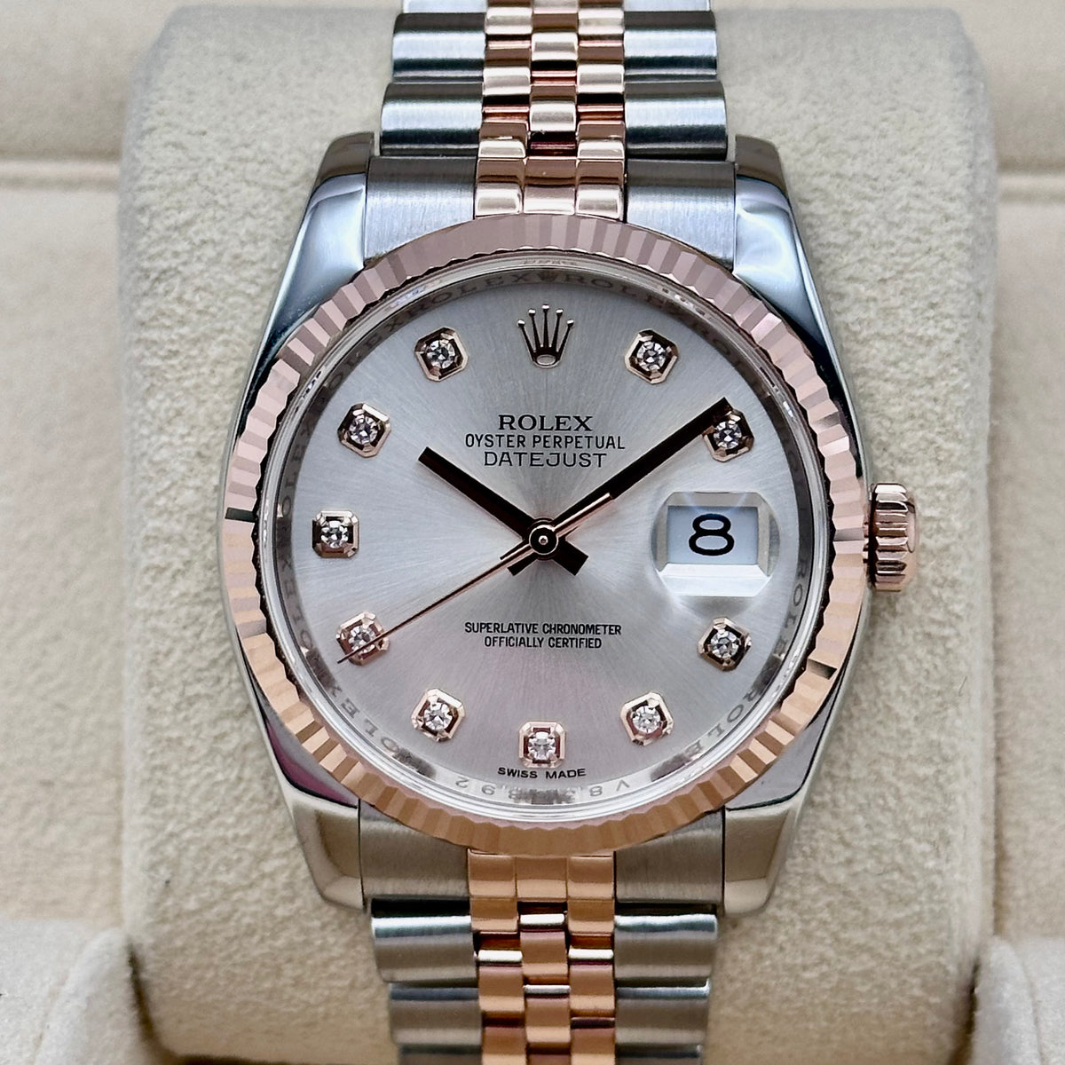 Rolex Datejust 36 Sundust Diamond Dial Two-Tone Ref. 116233