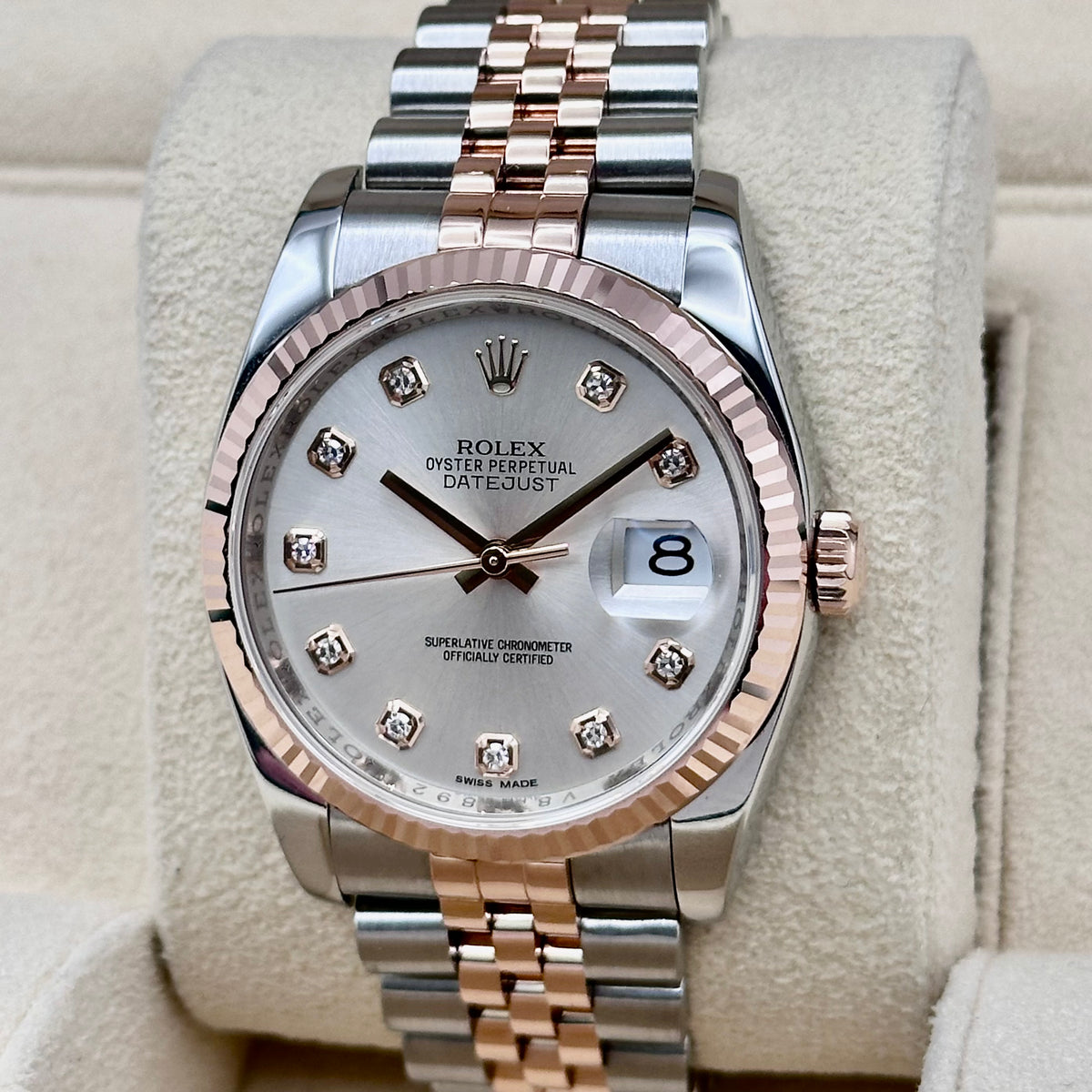 Rolex Datejust 36 Sundust Diamond Dial Two-Tone Ref. 116233