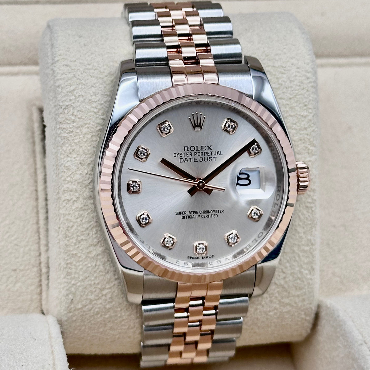 Rolex Datejust 36 Sundust Diamond Dial Two-Tone Ref. 116233