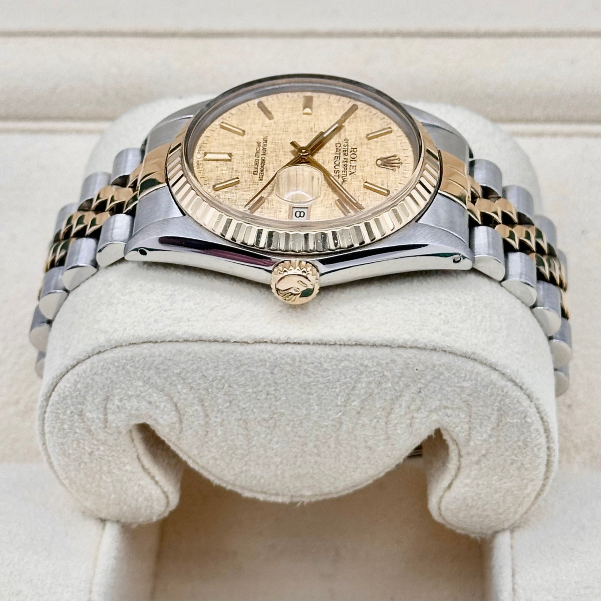 Rolex Datejust 36 Champagne Linen Dial Ref. 16013