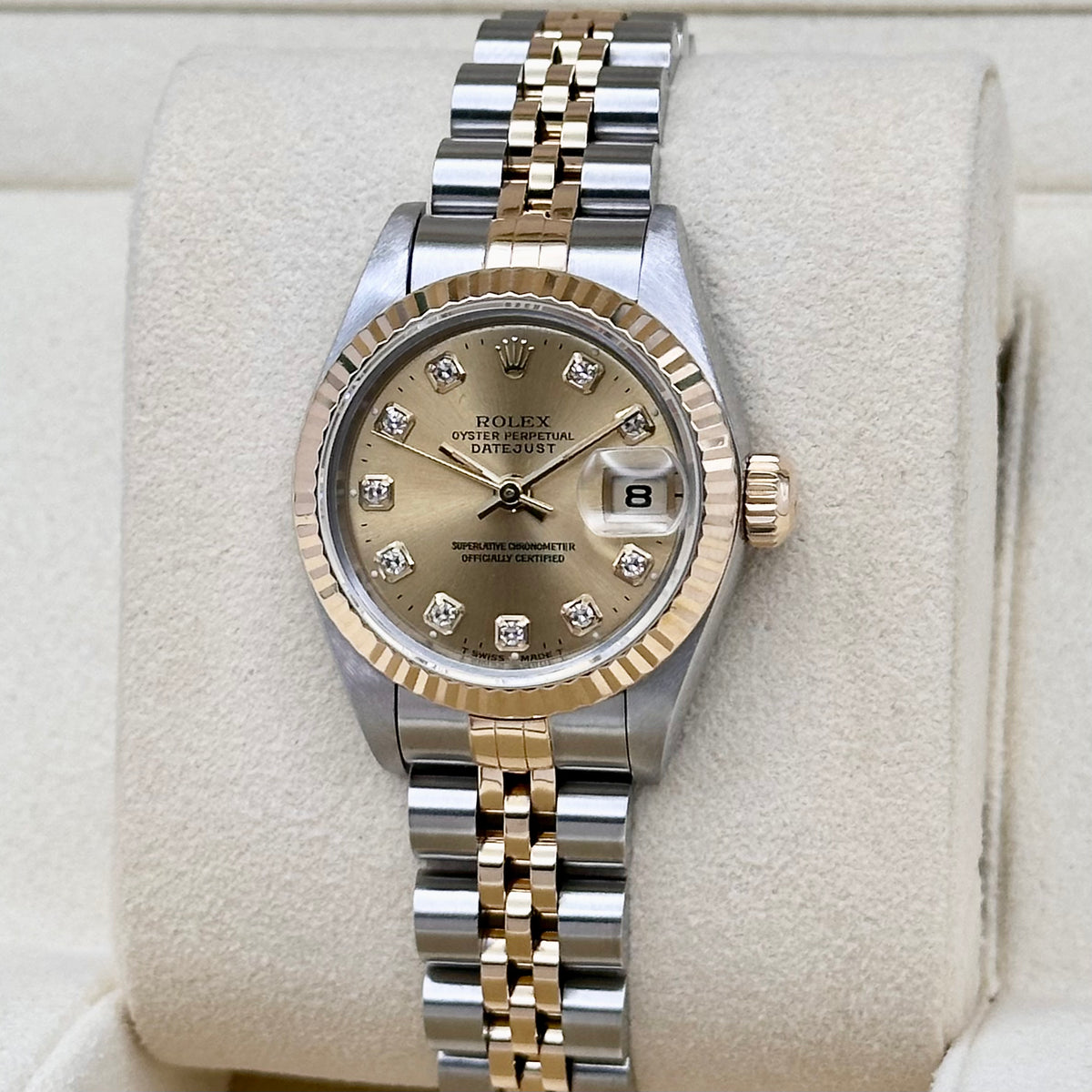 Rolex Datejust 26 Champagne Big Diamond Dial Ref. 69173