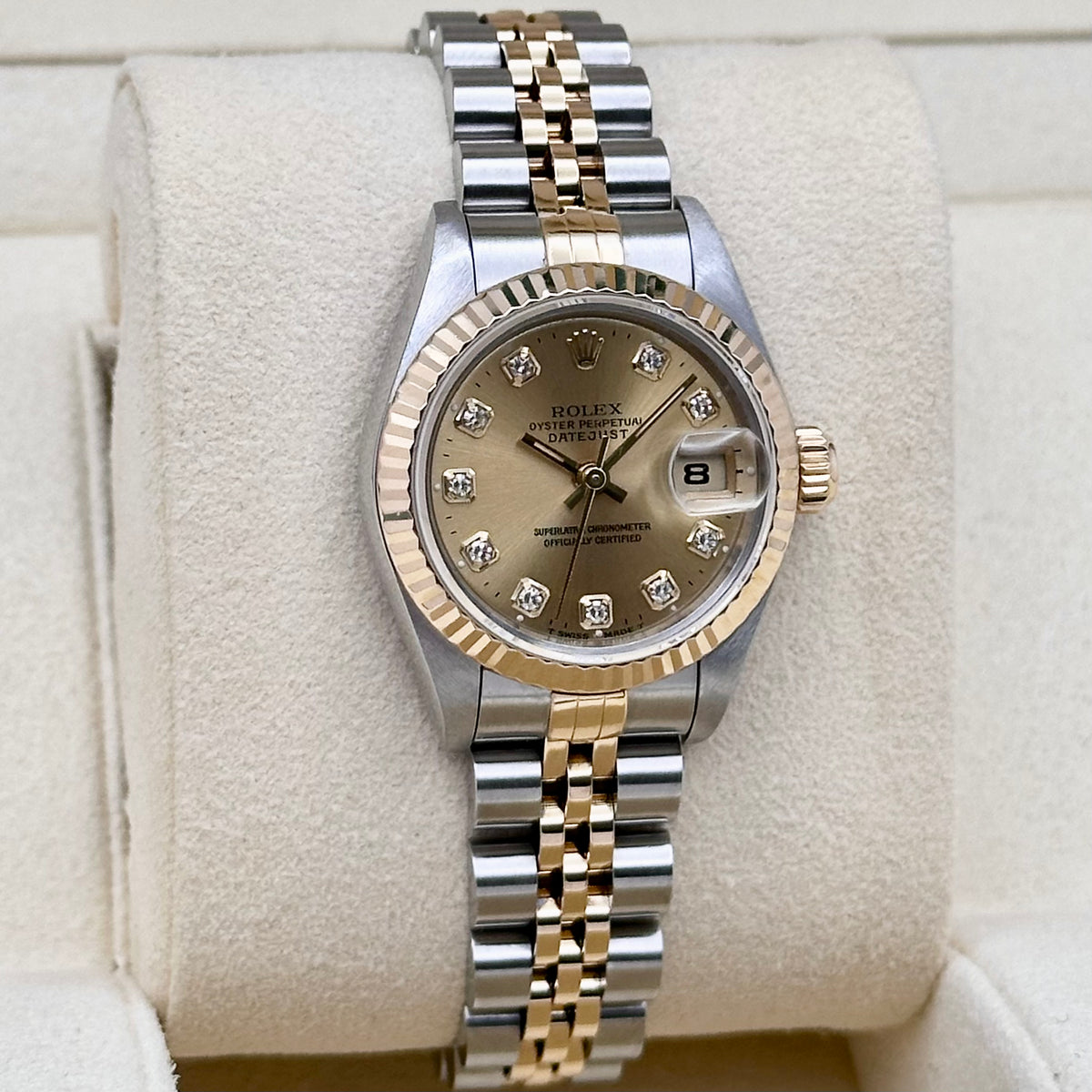 Rolex Datejust 26 Champagne Big Diamond Dial Ref. 69173