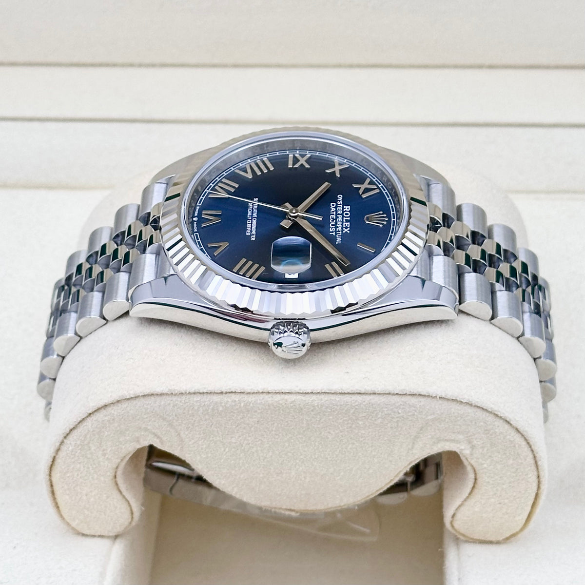 Rolex Datejust 41 Sunburst Blue Roman’s Ref. 126334
