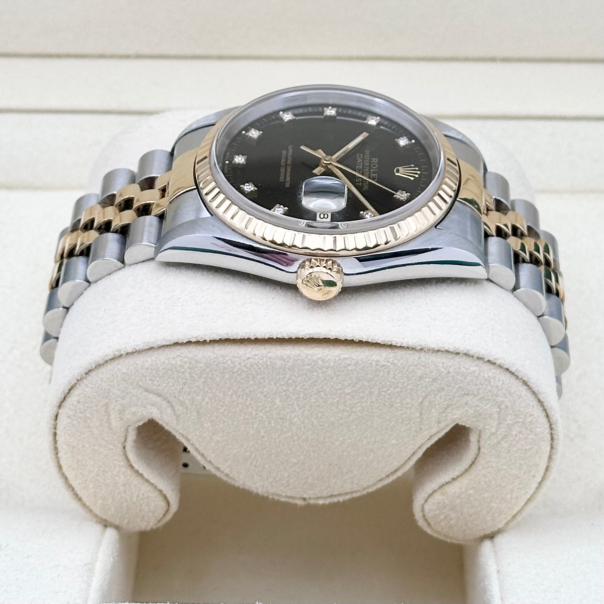 Rolex Datejust 36 Black Diamond Dial Two Tone Ref. 16233G