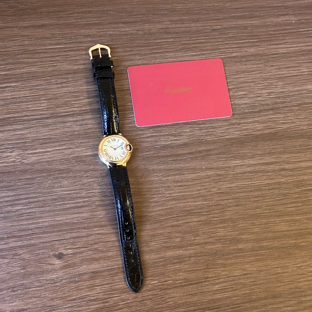 Cartier Ballon Bleu 28 White Roman Dial Rose Gold Ref. W6900256