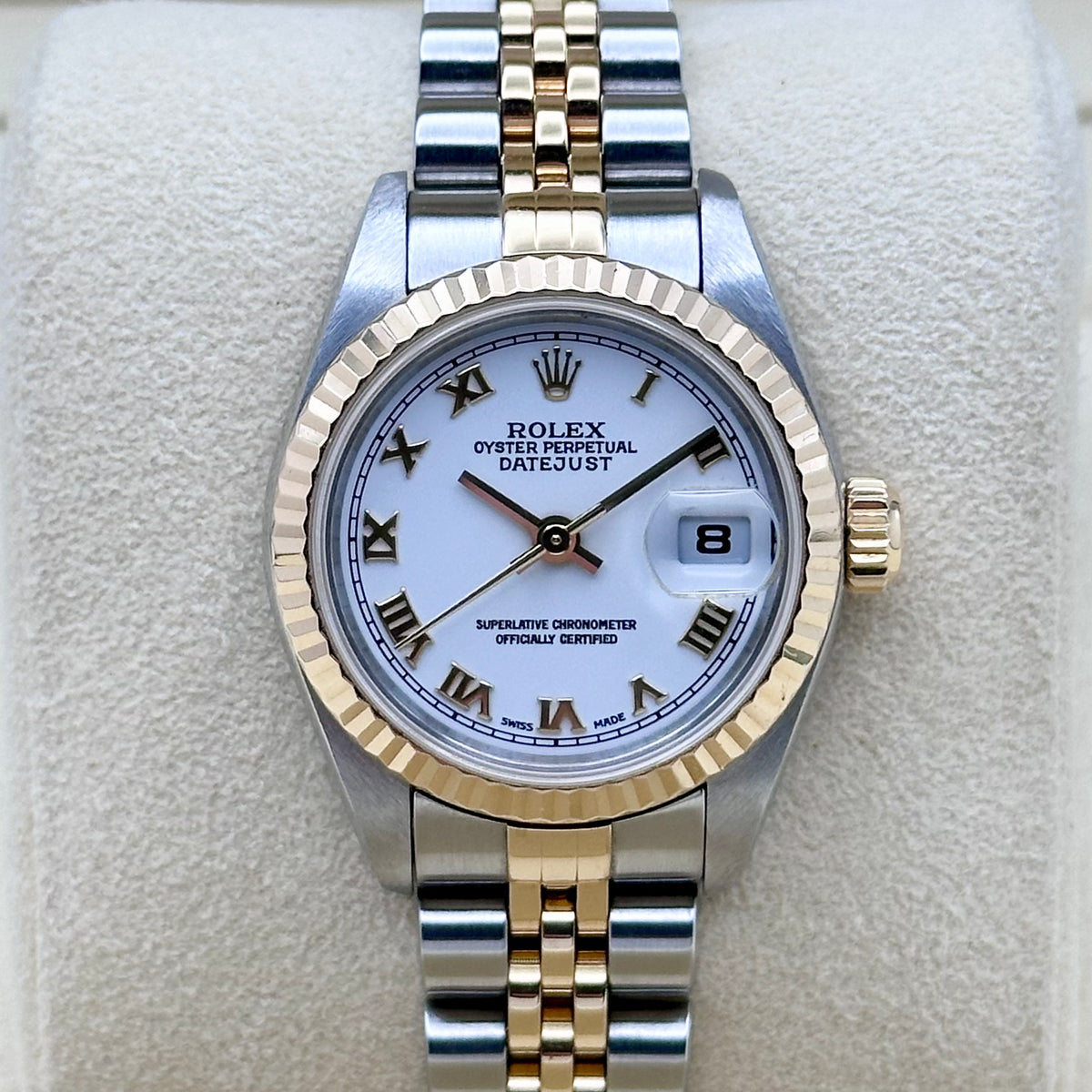 Rolex Datejust 26 White Roman Diamond Dial Ref. 79173
