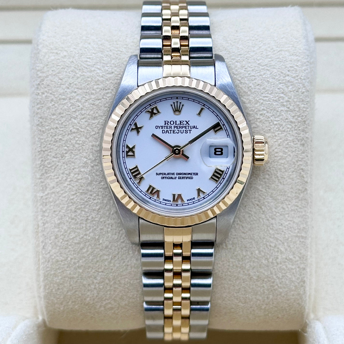 Rolex Datejust 26 White Roman Diamond Dial Ref. 79173