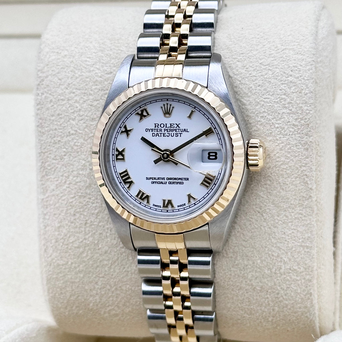 Rolex Datejust 26 White Roman Diamond Dial Ref. 79173