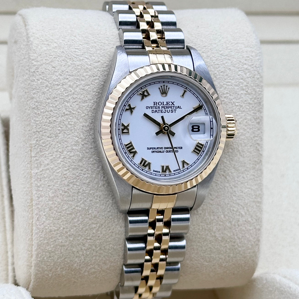 Rolex Datejust 26 White Roman Diamond Dial Ref. 79173