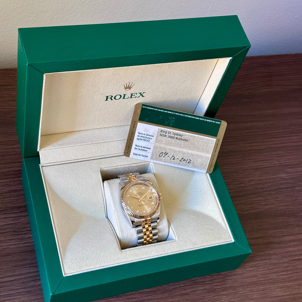 Rolex Datejust 36 Ref. 116233 two-tone champagne diamond dial - view 7