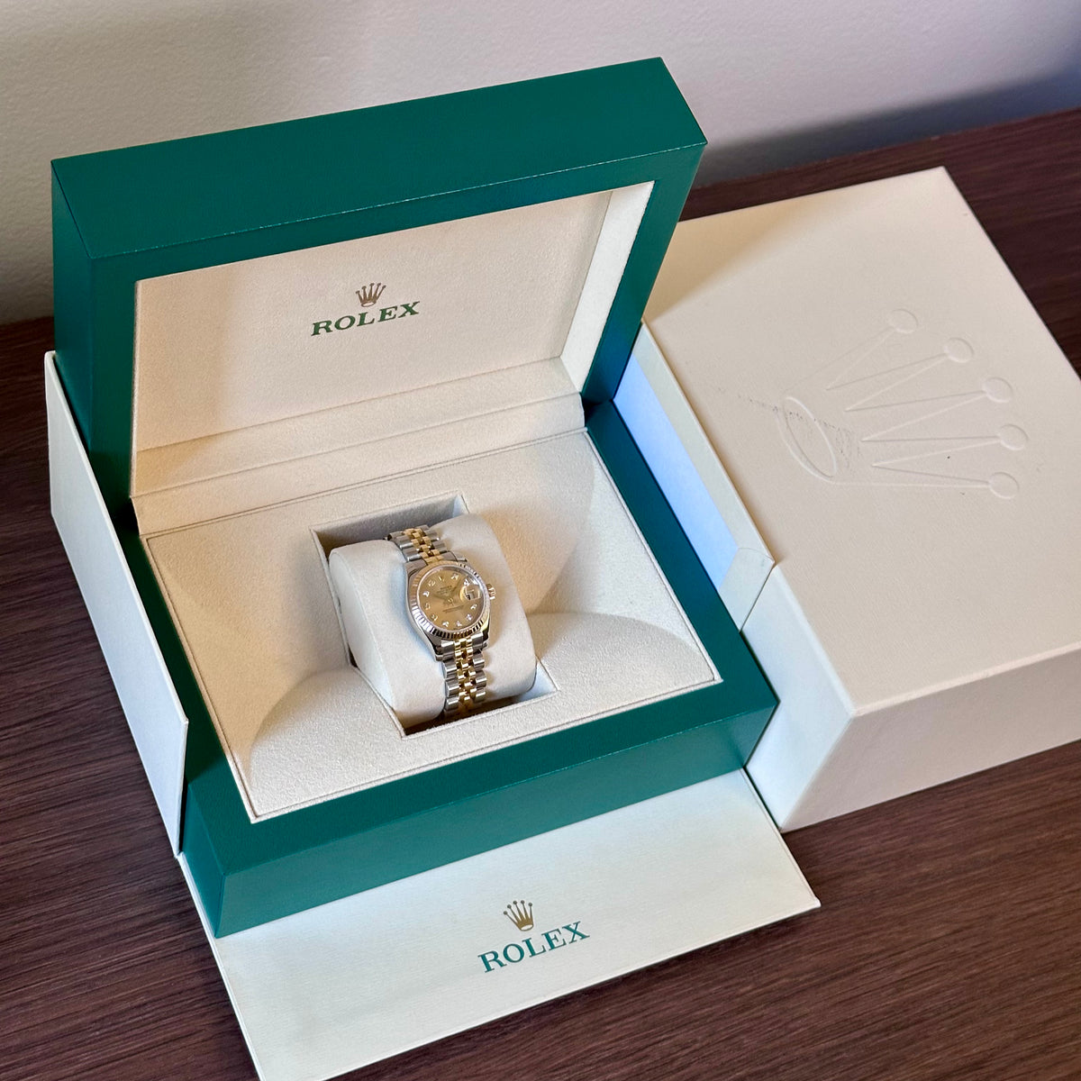 Rolex Lady-Datejust 26 Two-Tone Champagne Diamond Dial Ref. 179173, view 8