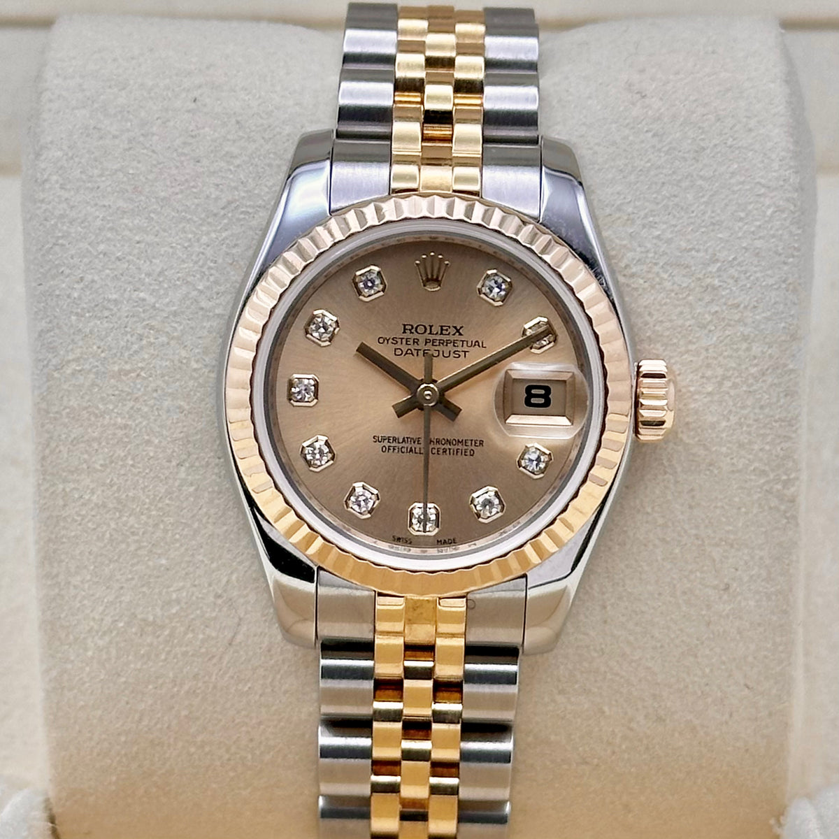 Rolex Lady-Datejust 26 Two-Tone Champagne Diamond Dial Ref. 179173