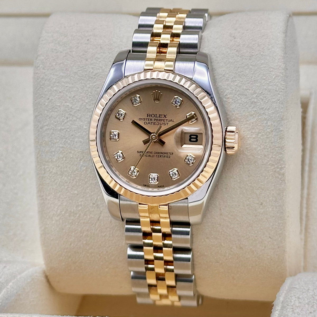 Rolex Lady-Datejust 26 Two-Tone Champagne Diamond Dial Ref. 179173, view 4