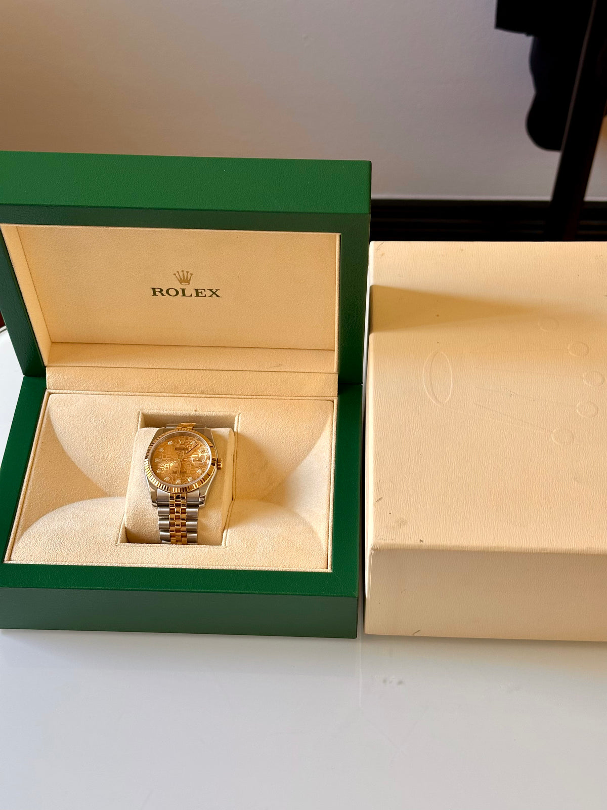 Rolex Datejust 36 Champagne Anniversary Diamond Dial Two-Tone  Ref. 116233