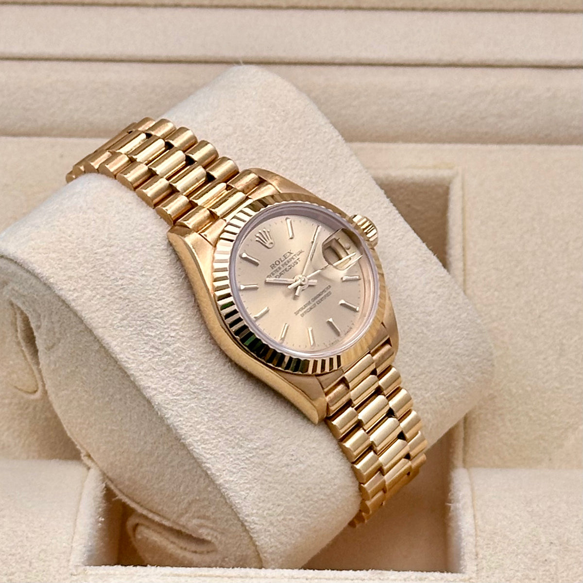 Rolex Lady-Datejust 26mm 18k Yellow Gold Champagne Dial Ref. 68178