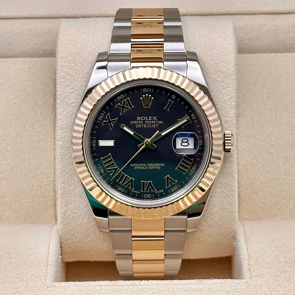 Rolex Datejust II 41mm Yellow Gold/Steel Black Dial Ref. 116333