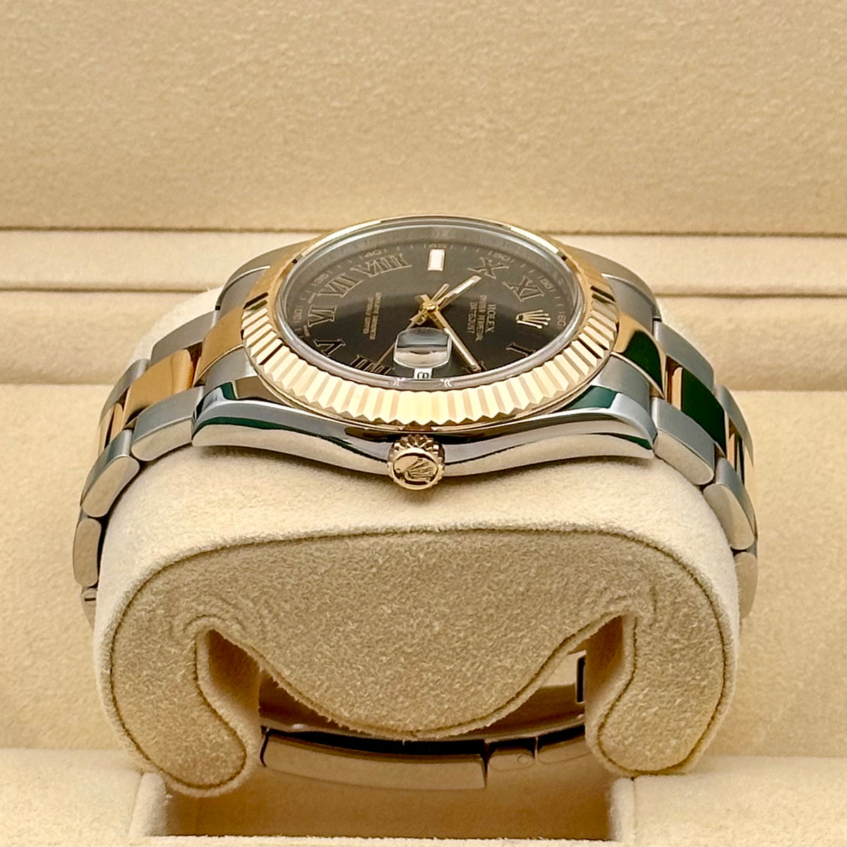 Rolex Datejust II 41mm Yellow Gold/Steel Black Dial Ref. 116333