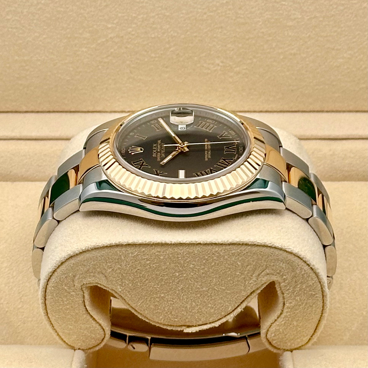 Rolex Datejust II 41mm Yellow Gold/Steel Black Dial Ref. 116333