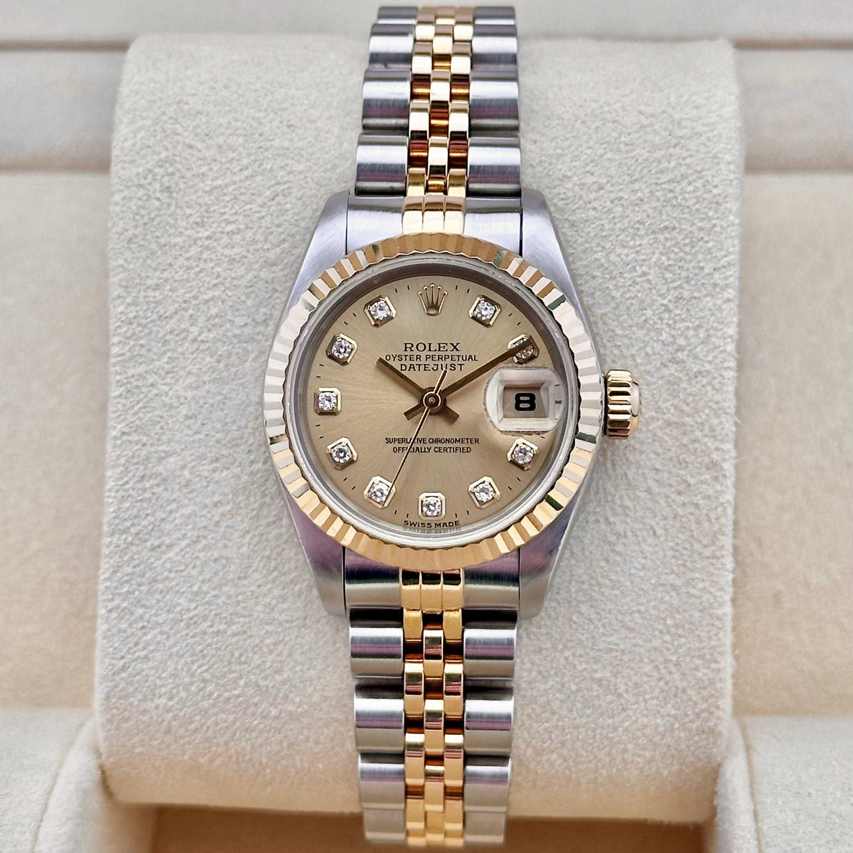 Rolex Lady-Datejust 26 Champagne Big Diamond Ref. 69173G