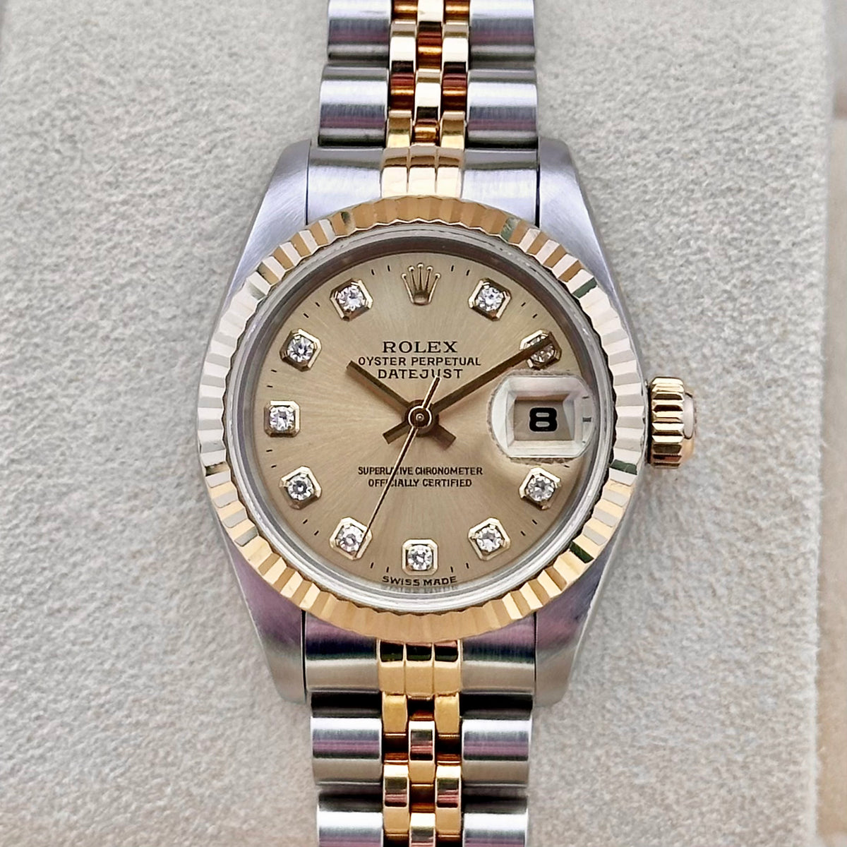Rolex Lady-Datejust 26 Champagne Big Diamond Ref. 69173G