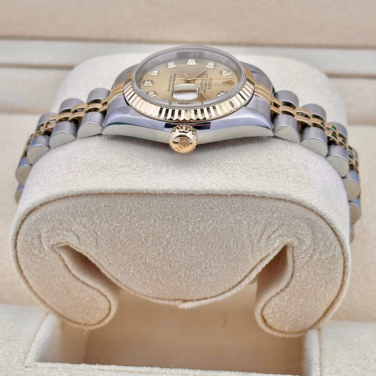 Rolex Lady-Datejust 26 Champagne Big Diamond Ref. 69173G