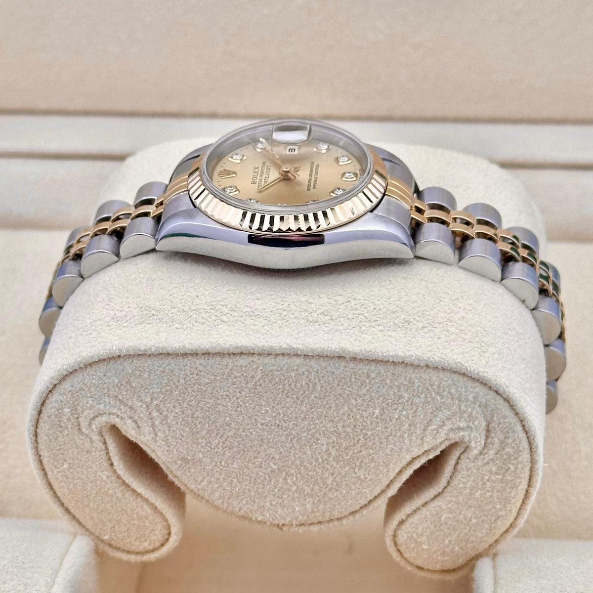 Rolex Lady-Datejust 26 Champagne Big Diamond Ref. 69173G